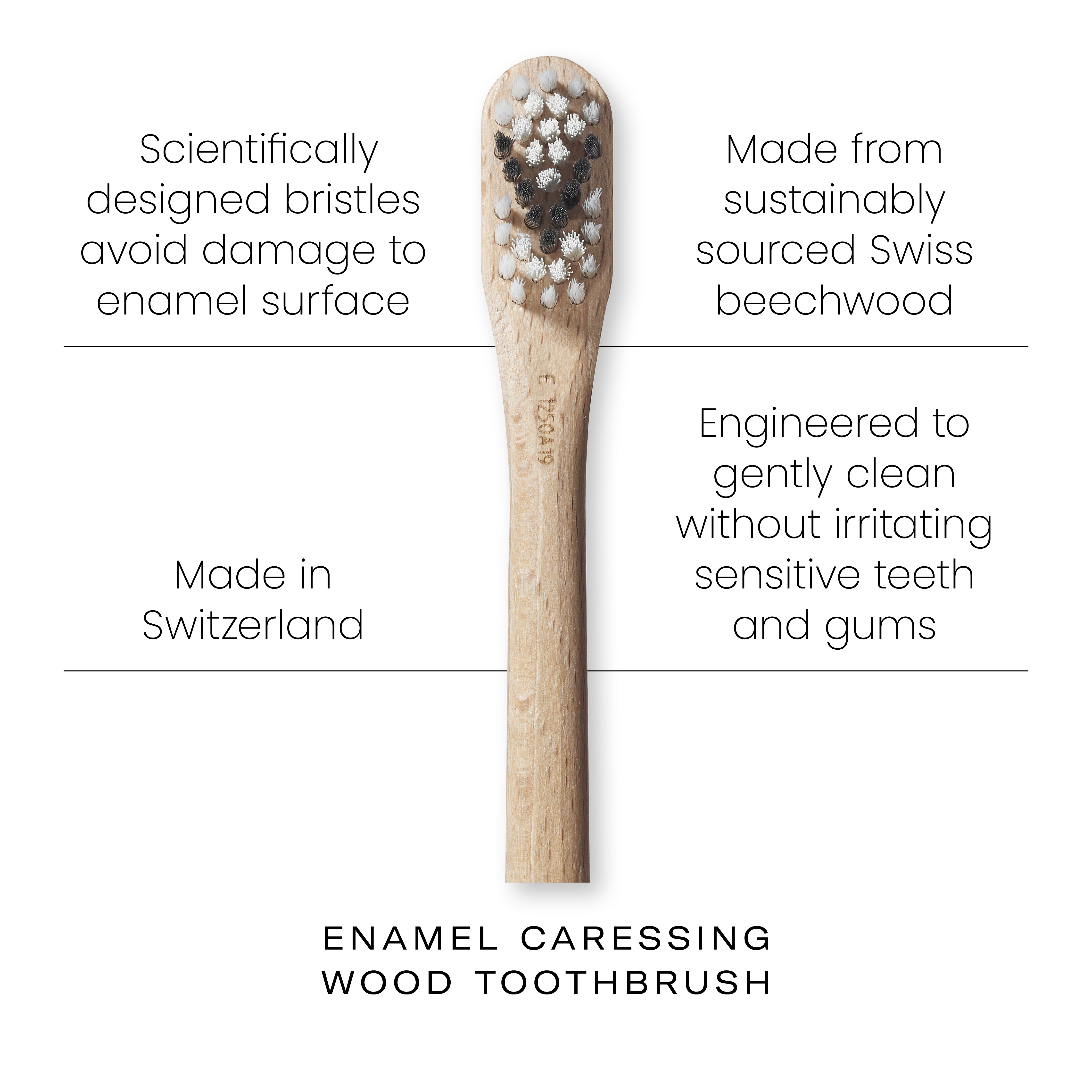 Enamel Caressing Wood Toothbrush image number 2